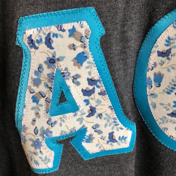 Alpha Omicron Pi Stitched Letters Sweatshirt (aoii) - Picture 3 of 5